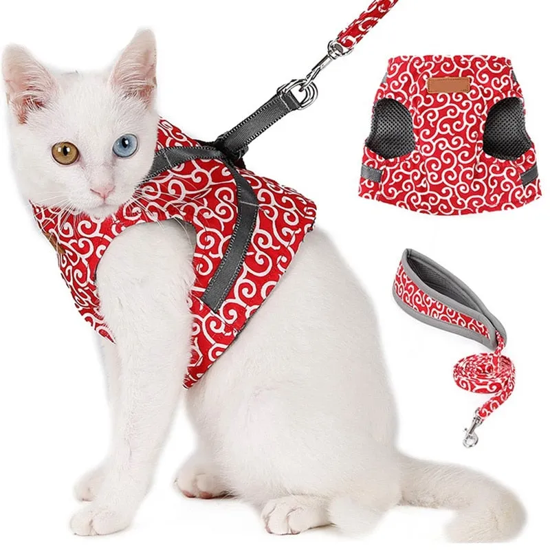 Pet Cat Vest Outdoor Travel Harness Leash Protect your Fur Babies
