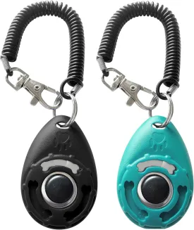 Pet Training Clicker with Wrist Strap - Dog Training Clickers (New Black   Blue)