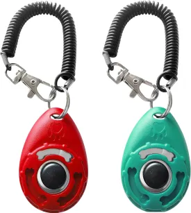 Pet Training Clicker with Wrist Strap - Dog Training Clickers (New Red   Bluegreen)