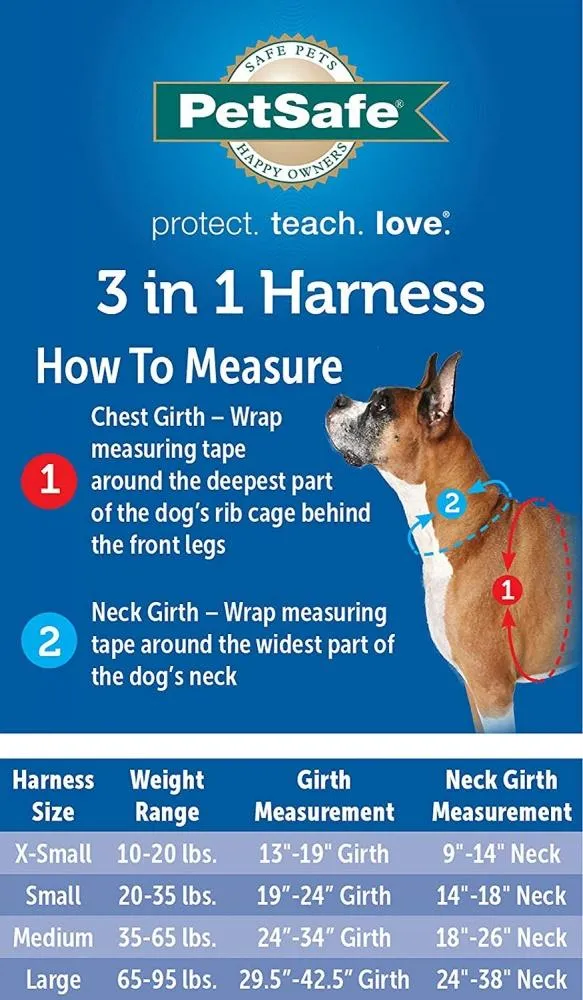 PetSafe 3 in 1 Teal Dog Harness (Small)