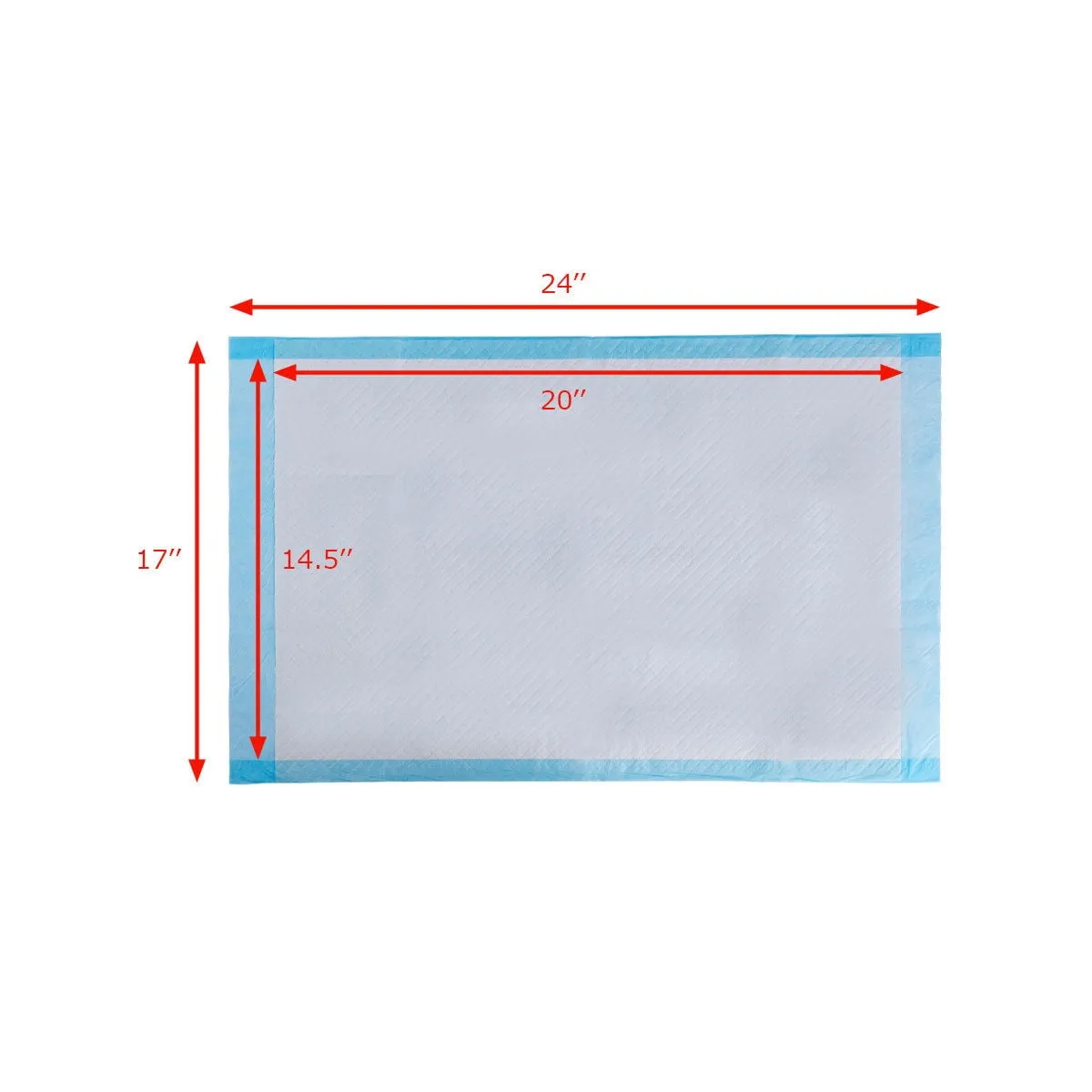 Puppy Pee Pads with 5-Layer Leak-Proof Design and Quick-Dry Surface with Odor-Control Carbon 17 x 24 Inch, 50 Pack