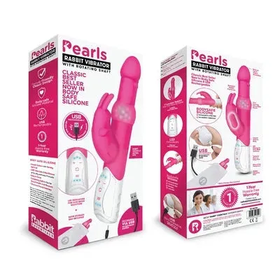 Rabbit Essentials Rechargeable Pleasure Pearls Rabbit - Hot Pink