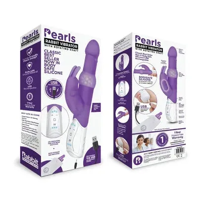 Rabbit Essentials Rechargeable Pleasure Pearls Rabbit - Purple