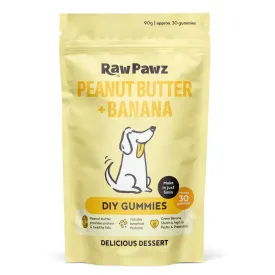 Raw Pawz DIY Gummies Banana and Peanut Butter Dog Treats 90g^^^