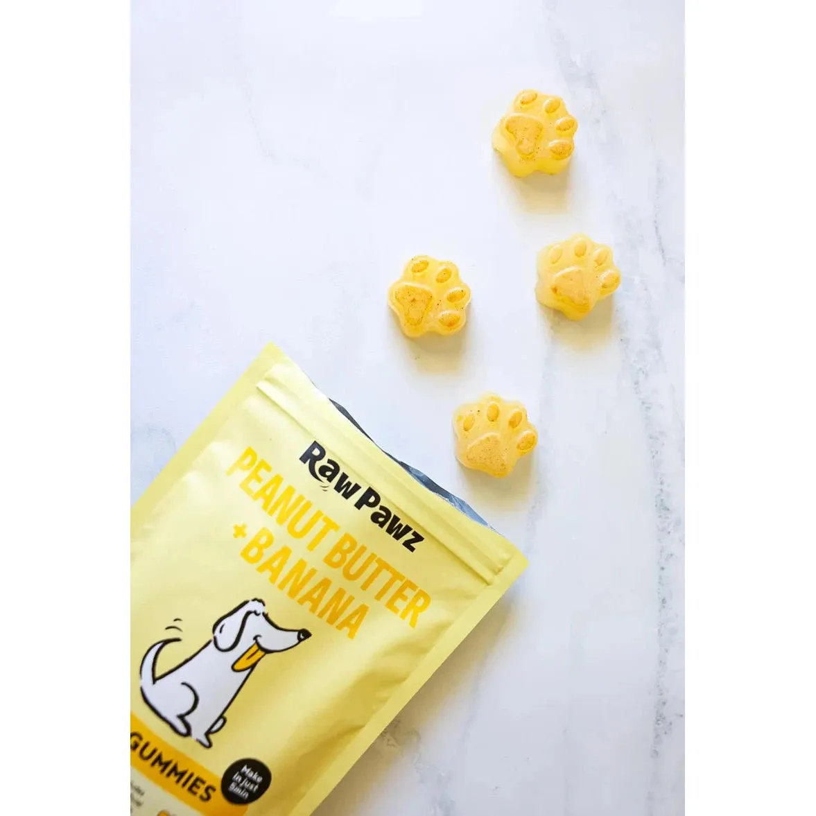 Raw Pawz DIY Gummies Banana and Peanut Butter Dog Treats 90g^^^