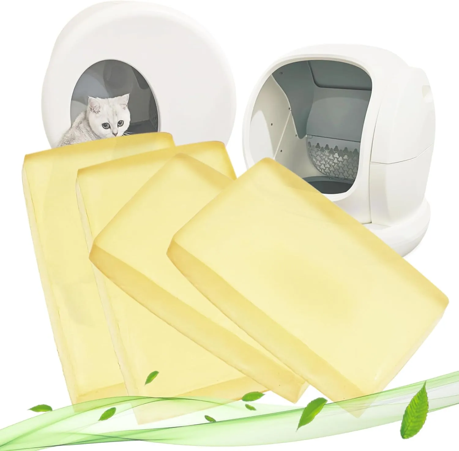 Replacement Odor Eliminator for MeoWant Self-Cleaning Cat Litter Box, Cat Toilet Deodorizer Compatible with MeoWant Automatic Litter Box (4 Pack)