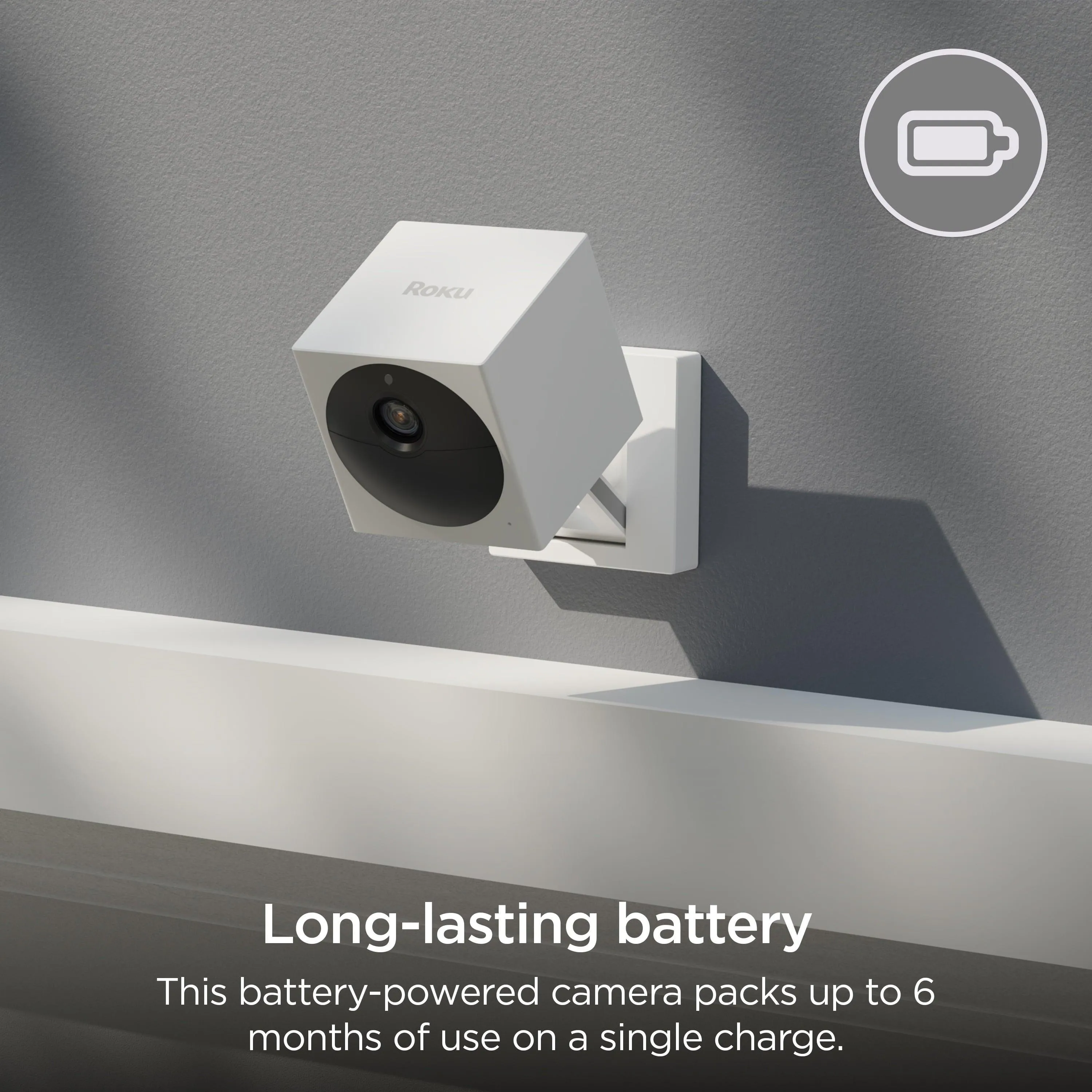Roku Smart Home Outdoor Camera SE Wi-Fi - Connected Security Surveillance Camera with Motion Detection, Remote Monitoring, and Long-Lasting Battery