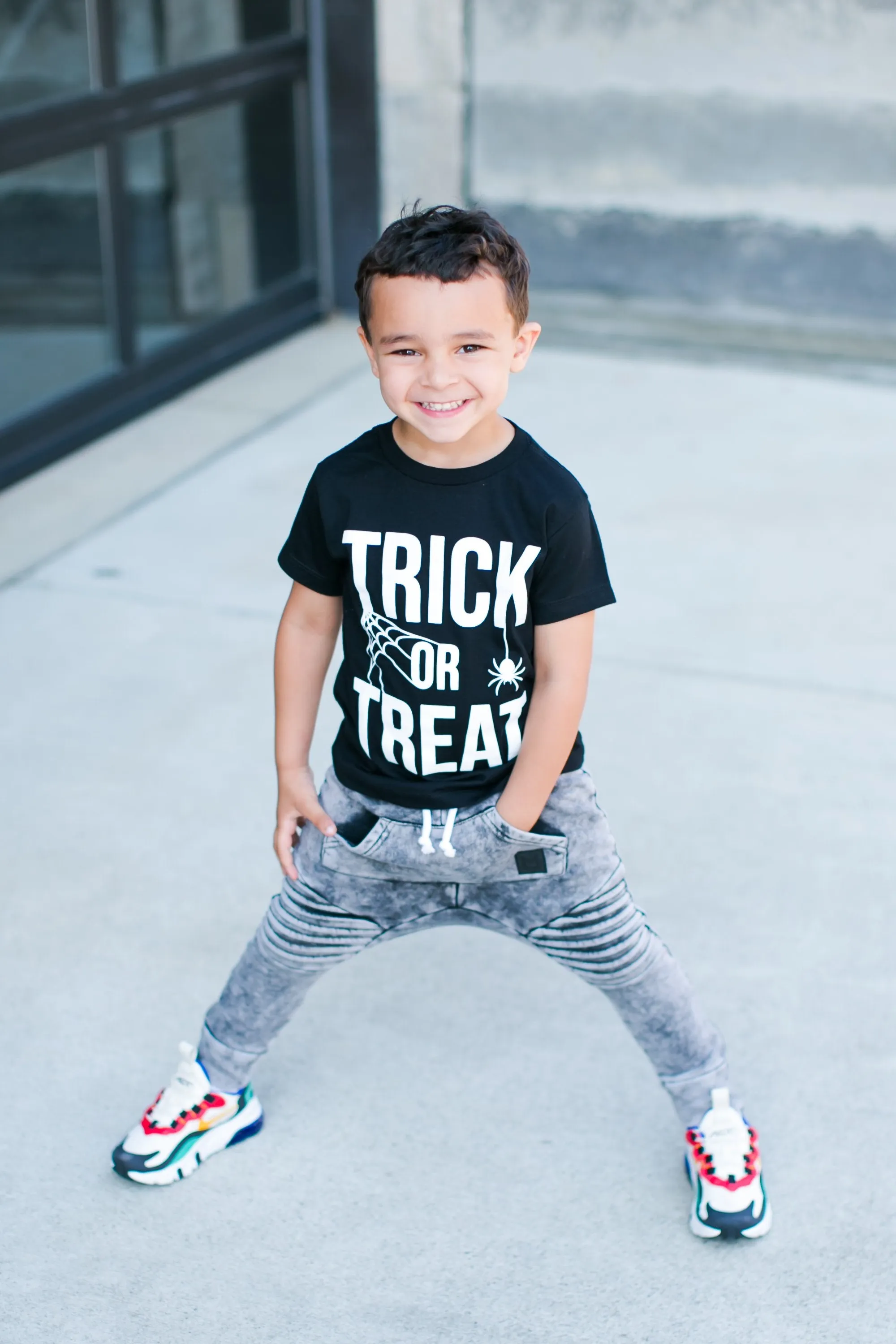 Roman & Leo - Trick or Treat Tee in Black