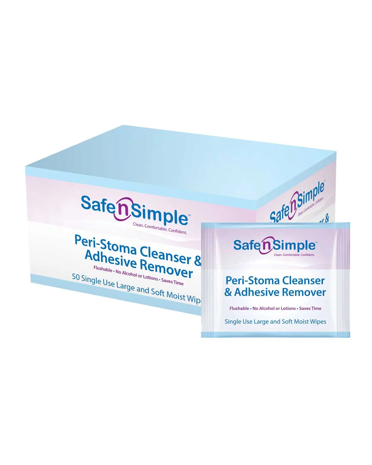 Safe n Simple Peri-Stoma Cleanser & Adhesive Remover, (50/PACKAGE)