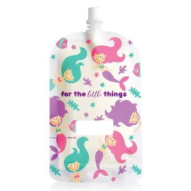 Sinchies 200ml reusable Food Pouch - Mermaid 10 pk