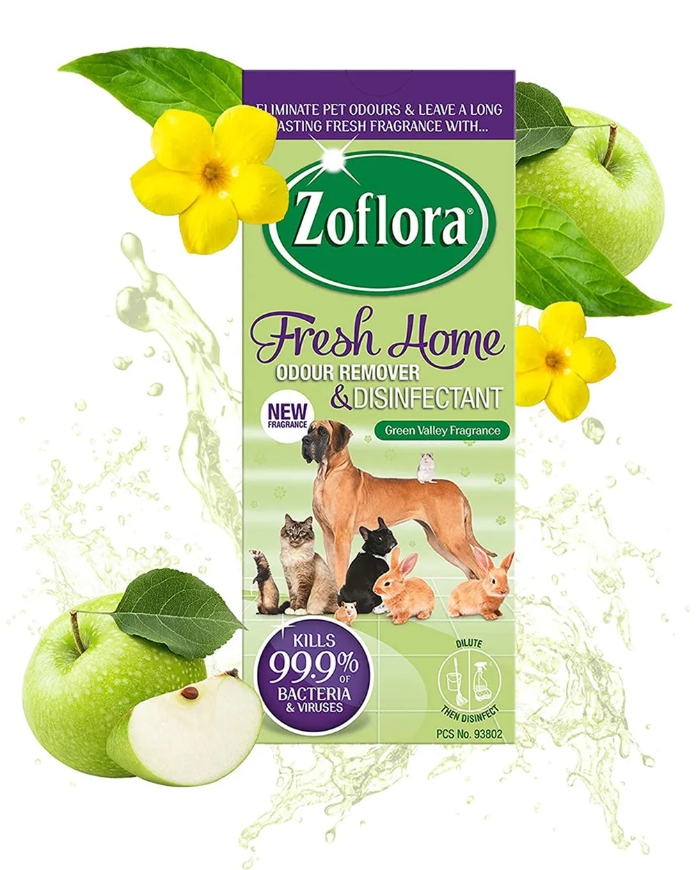 Zoflora Pets Concentrated Disinfectant Fresh Home Green Valley